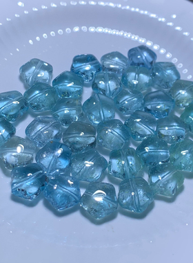 天然冰透托帕石星星配饰尼泊尔女