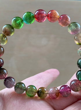 天然巴西老矿西瓜猫眼碧玺