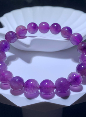 天然紫超七单圈水晶手链饰品礼物