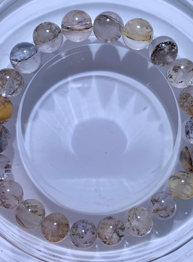 天然胶花小树单圈水晶手链饰品女