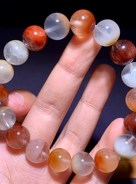 天然聚宝盆兔毛水晶手链单圈饰品