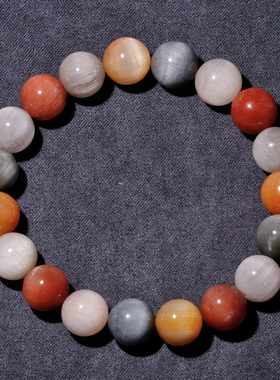 天然彩兔毛水晶手链饰品礼物情侣