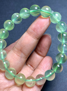 天然清新晶莹葡萄石单圈手链礼物