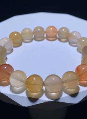 天然冰透彩兔毛手链饰品情侣款女