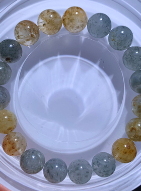 天然彩极光团团水晶手链饰品女生