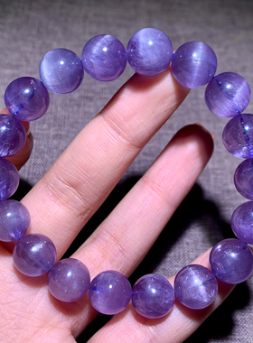 天然紫锂辉石单圈手链水晶紫罗兰