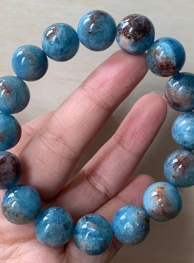 天然巴西岛屿海蓝宝手链饰品礼物