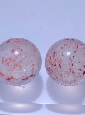 天然草莓晶球单珠饰品吊坠礼物女