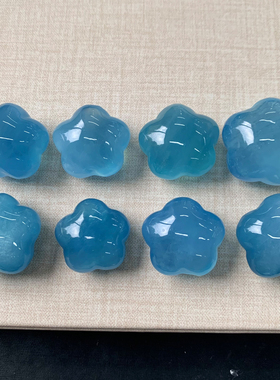 天然蓝天白云海蓝宝胖大星吊坠女