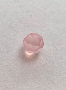 天然冰透粉晶蜂窝头吊坠雕刻件女