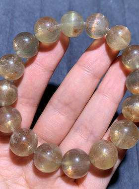 天然猫眼共生绿柱石手链