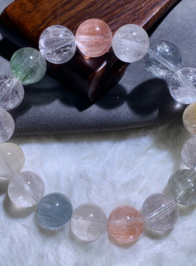 天然柔顺拉丝彩兔毛手链女生饰品