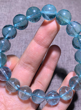 天然冰透托帕石手链单圈礼品男女