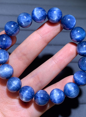 天然共生猫眼蓝晶石手链饰品手链