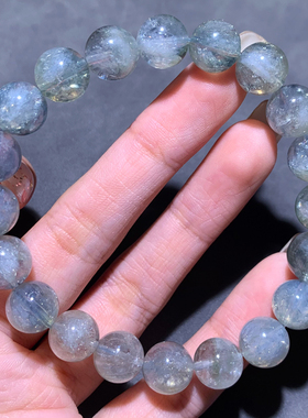 天然紫蓝玉晶单圈手链水晶冰种女