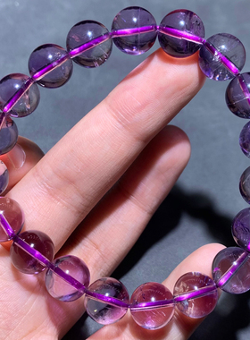 天然巴西紫水晶单圈水晶手链