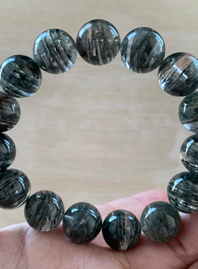 天然千层黑幽灵手链送礼物情侣款