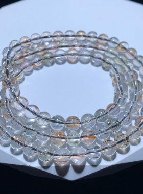 天然黑金超超七双轮骨干三圈手链