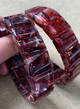 天然巴西牛血红胶花手排饰品男女