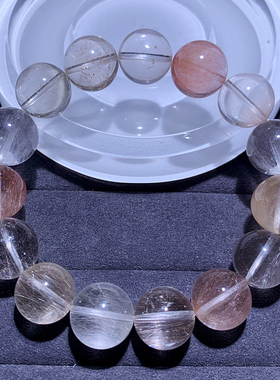 天然彩兔毛手链礼物饰品手串情侣