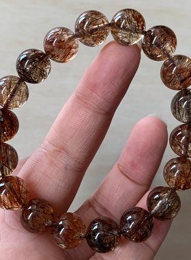 天然黑金超单圈手链顺发饰品礼物