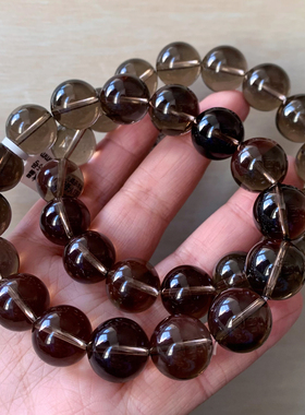 天然冰种茶水晶手链礼物情侣款女