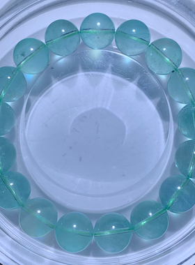 天然冰透绿柱石单圈手链水晶饰品