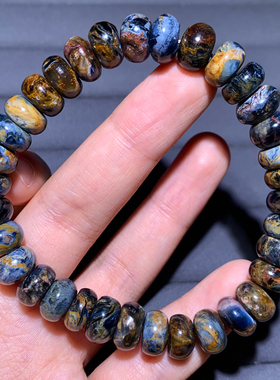 天然彼得石盘珠单圈手链暴风雨石