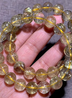 天然维纳斯发晶单圈手链天铁共生