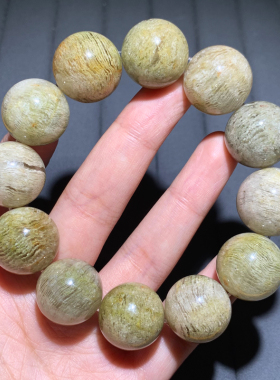 天然巴西千层幽灵单圈手链饰品女