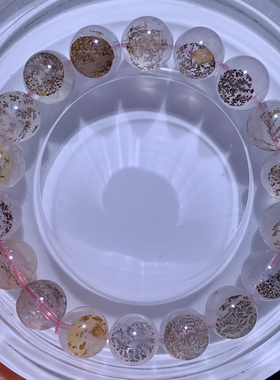 天然胶花小树单圈水晶手串饰品女