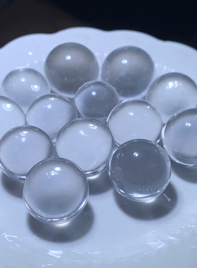 天然白水晶球饰品单株白色水晶