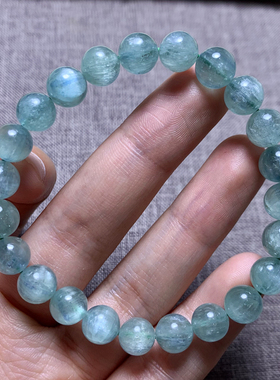 天然蓝绿晶石单圈手链猫眼蓝色绿