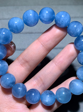 天然猫眼海蓝宝手链礼物情侣款女