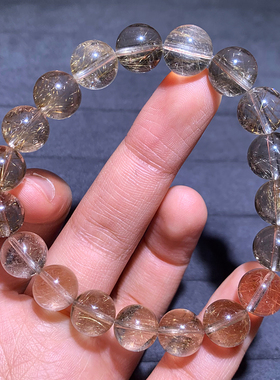 天然发晶水晶手链礼物情侣款配饰