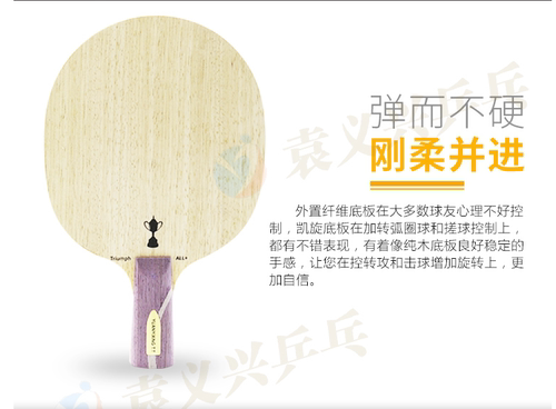 袁义兴乒乓凯旋七层外置纤维特制专业乒乓球底板乒乓球横板直板 - 图2