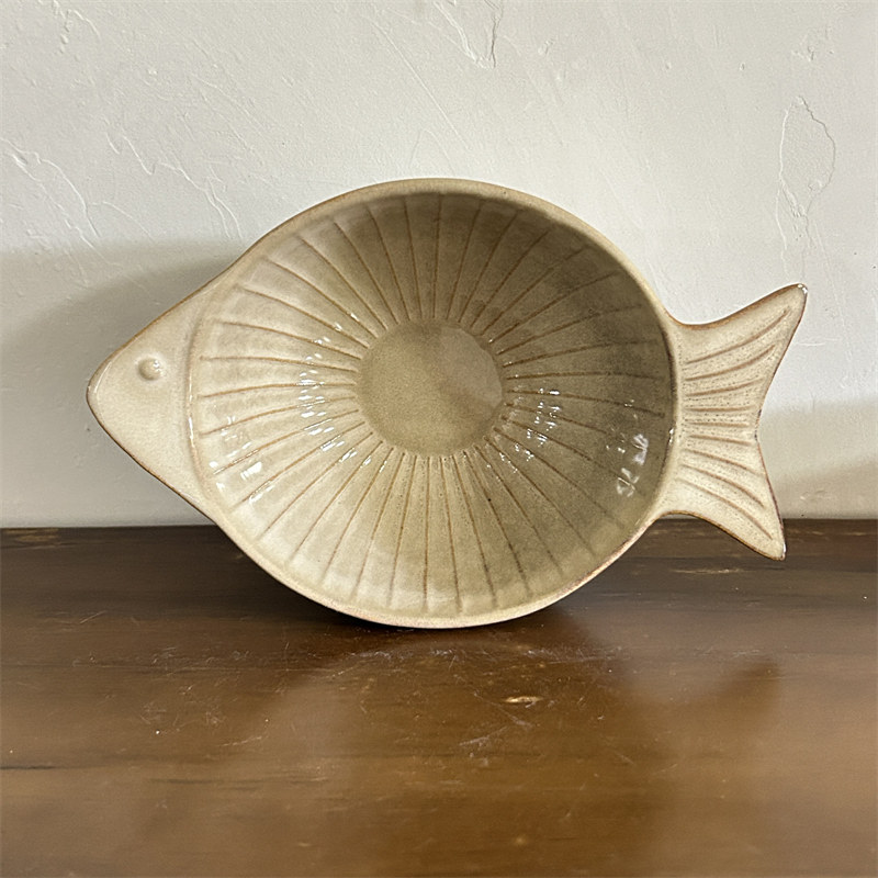 【造型独特的碗】复古有个性深海鱼形碗家用陶瓷饭碗创意点心碗,淘宝优惠券,粉丝福利购,淘宝优惠卷