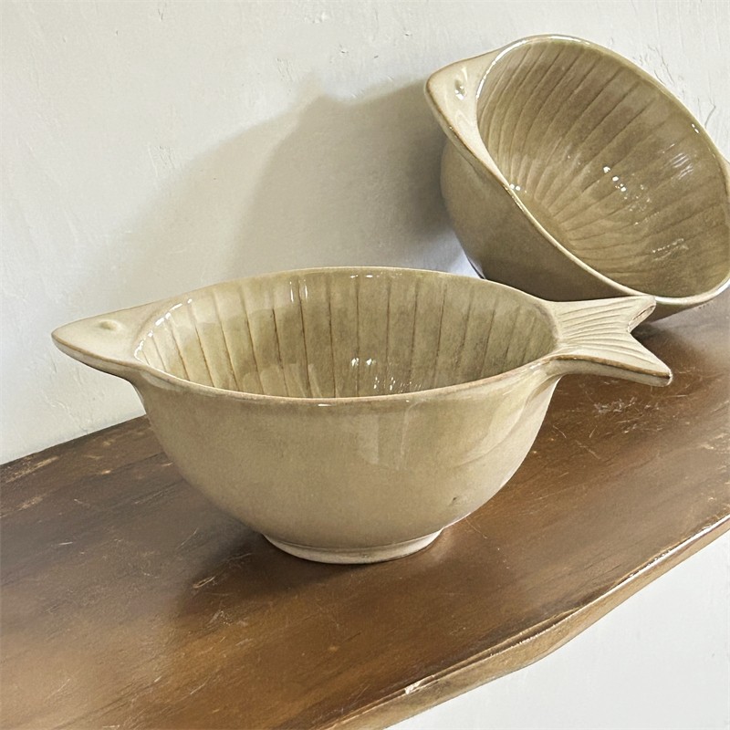 【造型独特的碗】复古有个性深海鱼形碗家用陶瓷饭碗创意点心碗,淘宝优惠券,粉丝福利购,淘宝优惠卷