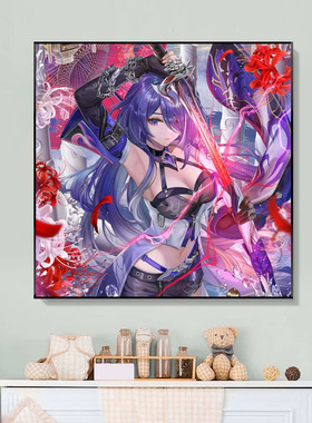 崩坏星穹铁道黄泉丙烯画填充填色油彩画手绘生日礼物手工数字油画