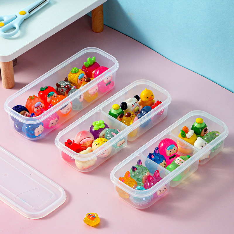 萌粒收纳盒迷你公仔可爱小摆件透明展示盒桌面分格盲盒周边整理盒,淘宝优惠券,粉丝福利购,淘宝优惠卷