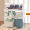 Tea set storage box dustproof large capacity drainage with cover