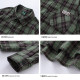 Japanese retro green plaid long-sleeved shirt autumn jacket