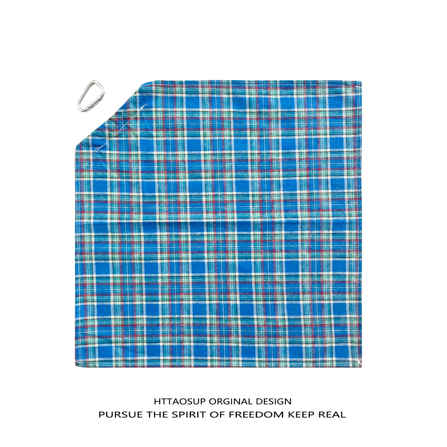 HTTAOSUP美式街舞蓝色格子方巾男潮牌腰巾情侣挂饰裤巾hiphop配饰,淘宝优惠券,粉丝福利购,淘宝优惠卷
