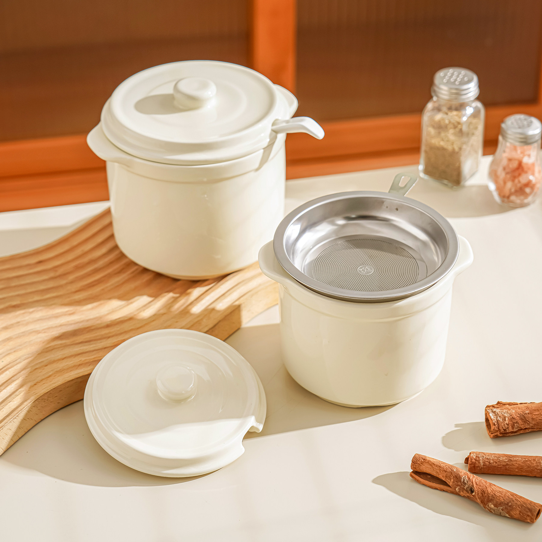 陶瓷猪油罐耐高温家用带盖食品级荤油辣椒油厨房专用罐可放冰箱,淘宝优惠券,粉丝福利购,淘宝优惠卷