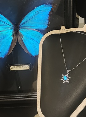 925银项链女时尚百搭小众样式雪花吊坠高级感轻奢锁骨链七夕礼物