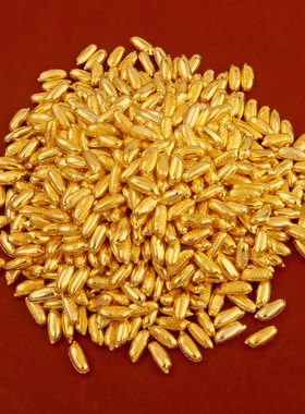 沙金大米摆件招财进宝迷你仿金米粒宝聚宝盆配件工艺家居装饰