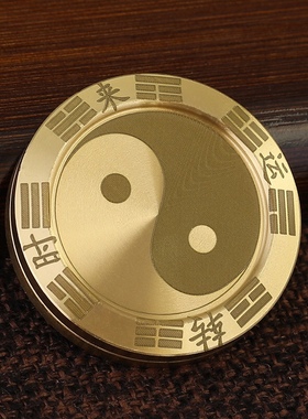 纯黄铜啪啪币解压神器edc成人指尖金属手把推响啪啪减压解压玩具