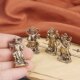 Retro brass Four Heavenly Kings statues, handicrafts, antiques, miscellaneous figures, bronze sculpture pendants, old bronze ornaments