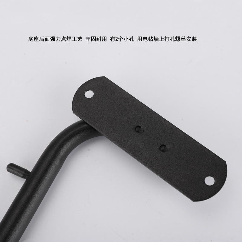 黑色挂衣钩不锈钢活动衣钩衣柜挂钩免打孔浴室衣服钩排钩毛巾钩子 - 图1