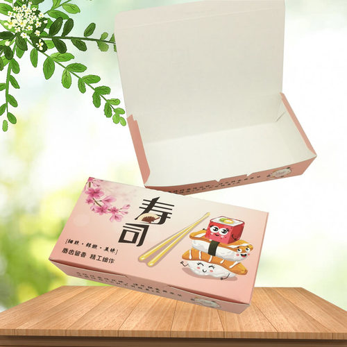 网红600个寿司纸盒一次性寿司打包纸盒便当盒日式料理外卖打包盒 - 图3